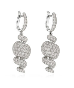 Exclusive | Brylantowe spiralne kolczyki