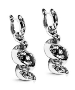 Exclusive | spiralne odczepiane brylantowe kolczyki