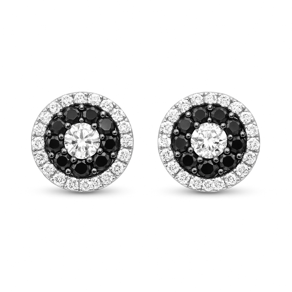 Exclusive | Białe i czarne diamenty w złocie 750