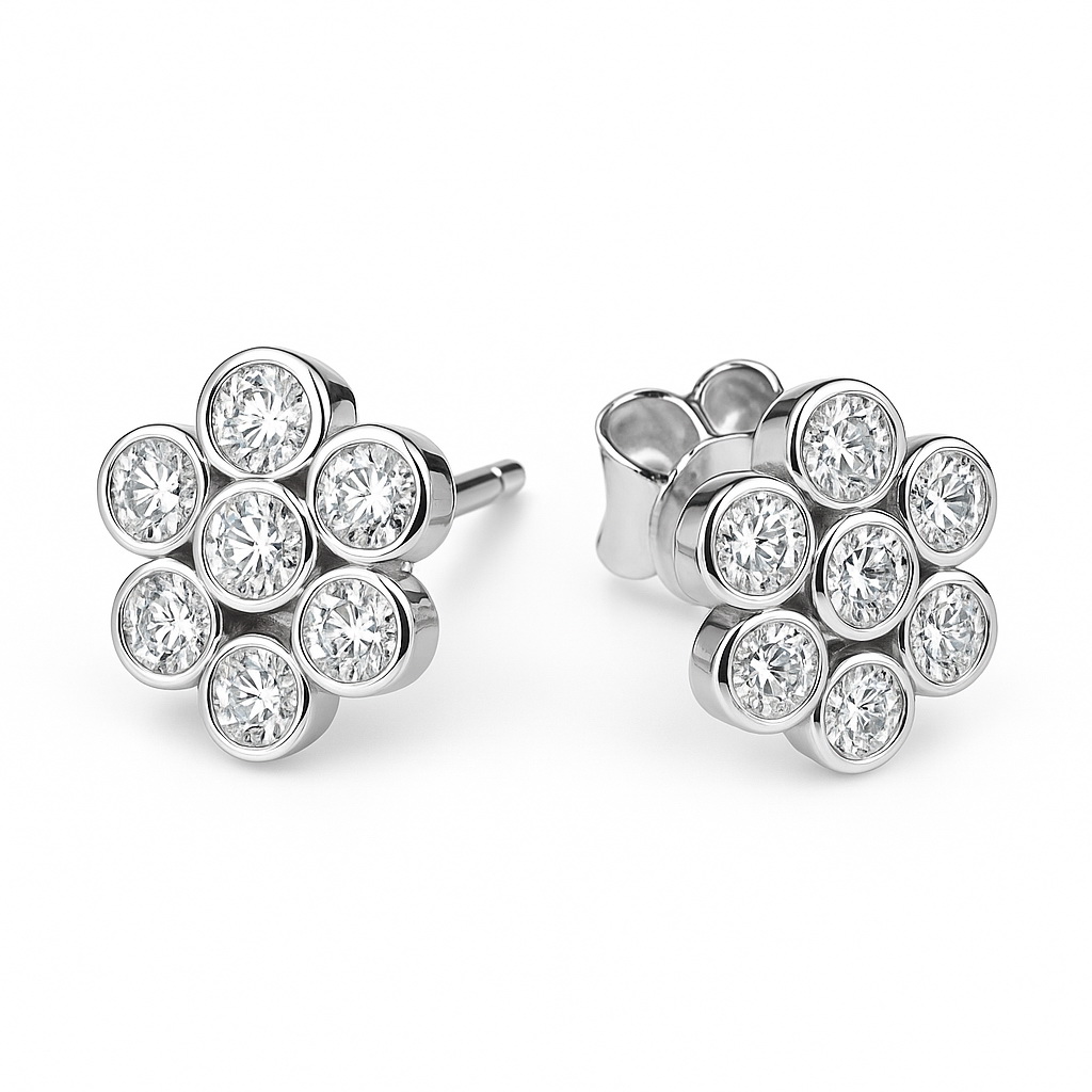 Exclusive | Brylantowe kolczyki kwiatki