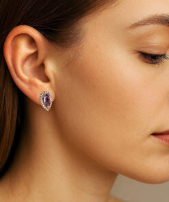 Alternatywny widok Exclusive | kolczyki z różowego złota z ametystami i brylantami