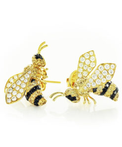 Exclusive | kolczyki osy z diamentami w 18k złocie