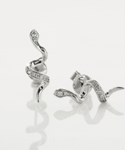 Alternatywny widok Exclusive | Kolczyki węże z białego złota 750 z diamentami
