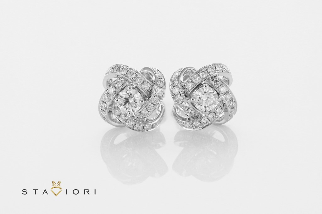 Exclusive | kolczyki z białego złota z diamentami – Bild 4