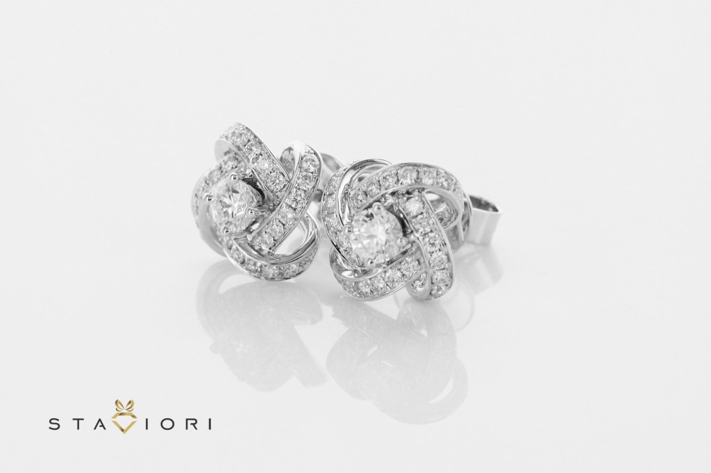 Exclusive | kolczyki z białego złota z diamentami – Bild 5