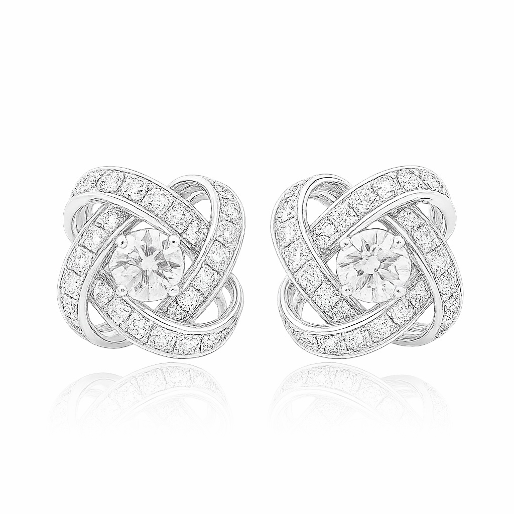 Exclusive | kolczyki z białego złota z diamentami