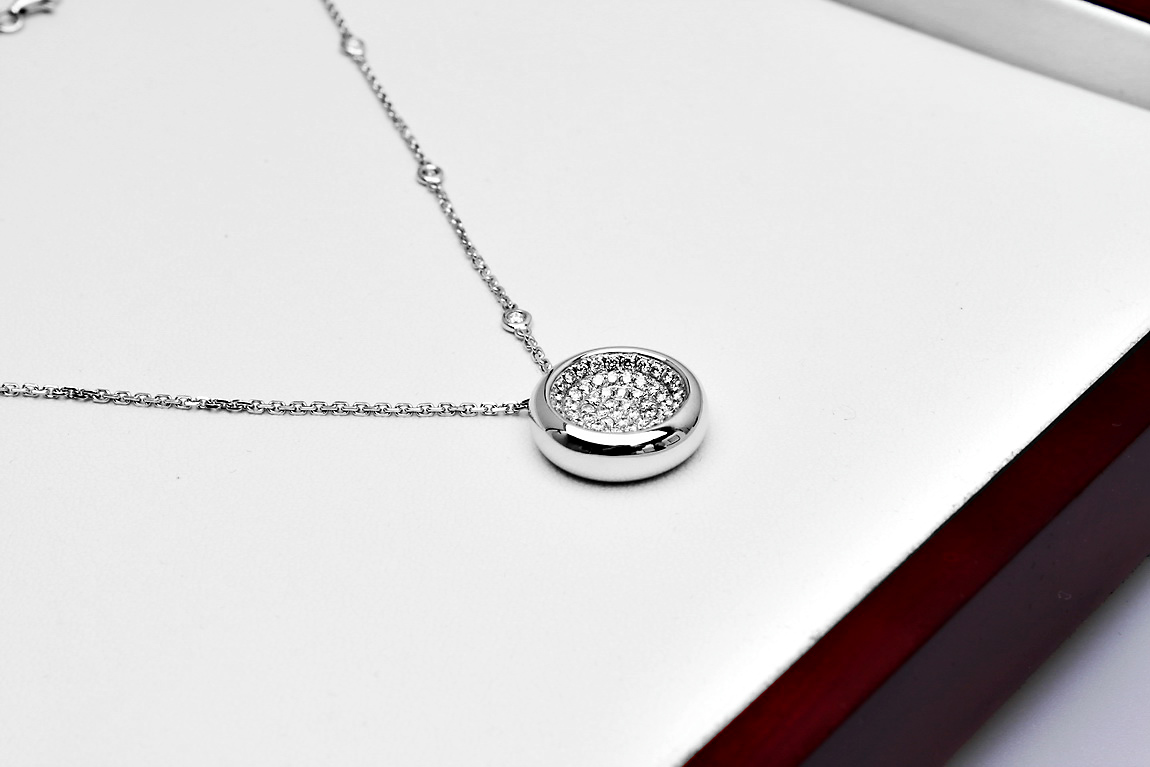 Exclusive | naszyjnik z białego złota 750 z brylantami - obrazek 5