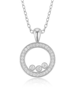 Alternative view of Exclusive | wisiorek z brylantami ze szafirowym szkłem - happy diamonds