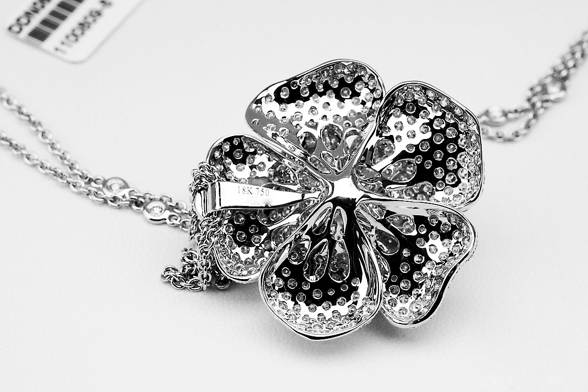 Exclusive | Cudowny brylantowy naszyjnik w kształcie róży - Image 11