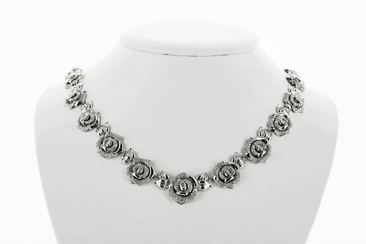 Exclusive | dostojny naszyjnik z róż i brylantów - Image 2