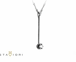 Alternative Ansicht von Exclusive | piękny długi wisiorek z dwoma brylantami w 18-karatowym złocie