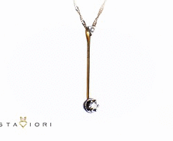 Alternative Ansicht von Exclusive | piękny długi wisiorek z żółtego złota z brylantem