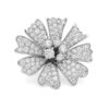 Exclusive | pierścionek z białego złota 750 z brylantami w kształcie kwiatu