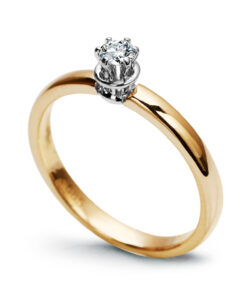 Staviori® Must Have | przepiękny klasyczny zaręczynowy pierścionek z brylantem 0,10ct G/Si