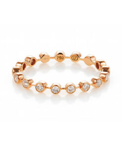 Exclusive | przepiękna obrączka / pierścionek z brylantami w różowym 18-karatowym złocie