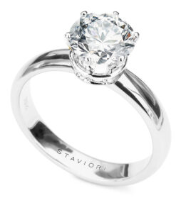 Exclusive | Pierścionek z 2ct brylantem w 18-karatowym złocie