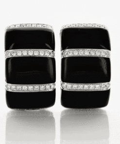 Alternatywny widok Exclusive | solidne, piękne kolczyki białe, czarne lub turkusowe z brylantami