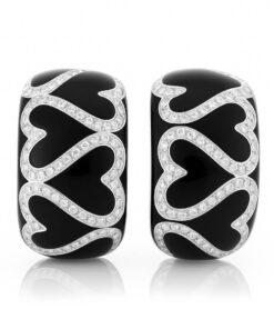 Exclusive | czarne kolczyki brylantowe z laką na klips