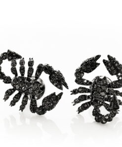 Alternatywny widok Exclusive | kolczyki skorpion z czarnego złota z czarnymi diamentami