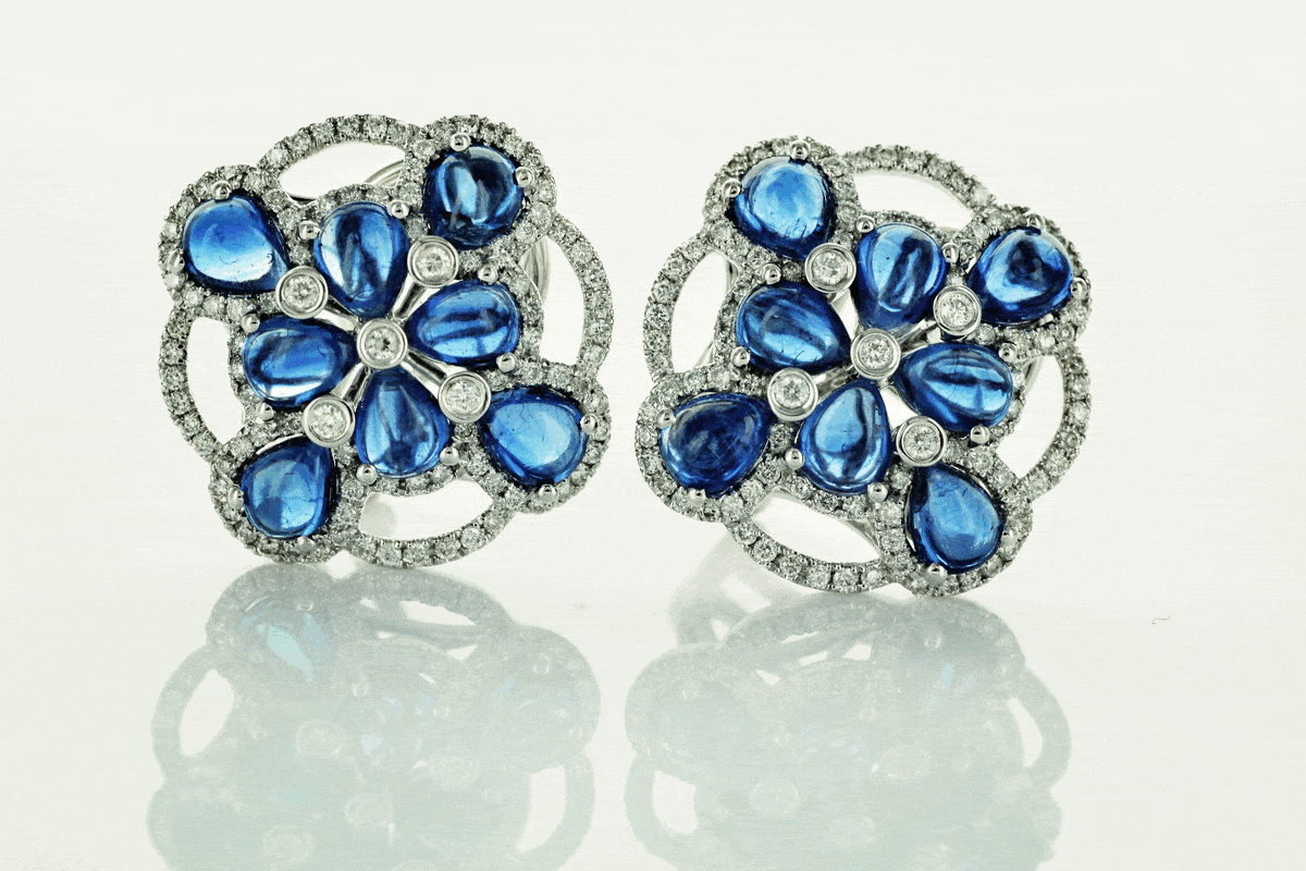 Exclusive | niezwykłe kolczyki z białego złota z kyanitami – Bild 3