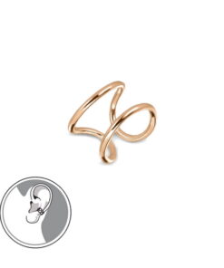 Alternatywny widok Srebrny mankiet do ucha | 3 kolory