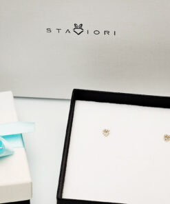 Alternatywny widok Złote kolczyki serduszka z cyrkoniami - 333 - KXC6537