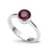 pierścionek srebrny z naturalnym rubinem