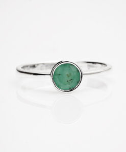 Alternative Ansicht von pierścionek srebrny z naturalnym szmaragdem