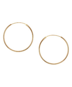 Srebrne pozłacane kolczyki koła 35mm - KDK6311Y