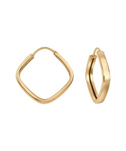 Złote kolczyki romby z żółtego złota 333 - KXC6216