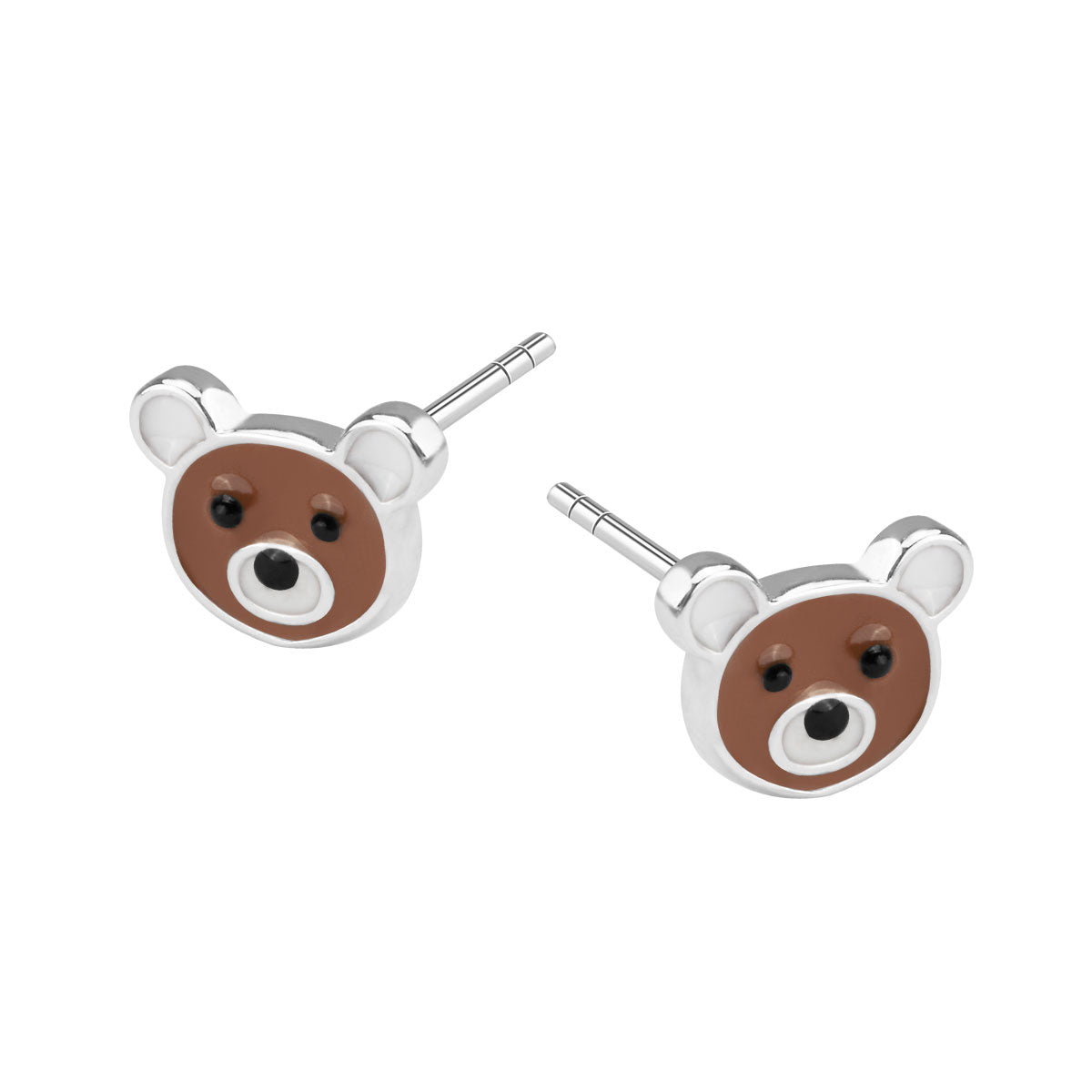 Srebrne kolczyki misie dla dziewczynki - KSE6207