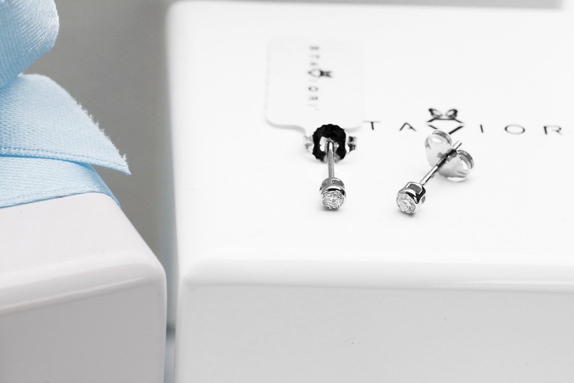 Kolczyki okrągłe brylantowe 0,10ct - KBD2556 - obrazek 6