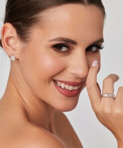 Alternativní pohled na Srebrne kolczyki pozłacane - dwa serca - KDK5511