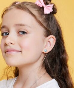 Alternativní pohled na Srebrne kolczyki dziecięce z emalią - sowy - KDK5562