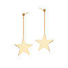 Srebrne kolczyki wiszące pozłacane gwiazdki - KDK5597
