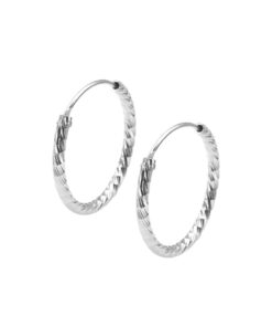 Srebrne kolczyki koła rodowane 18mm