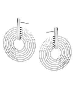 Srebrne nowoczesne kolczyki - KDK6434