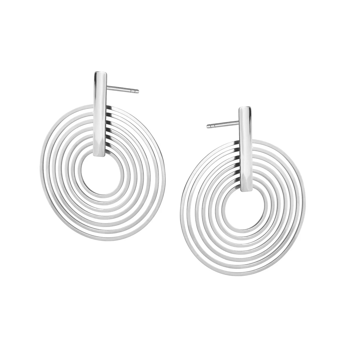 Srebrne nowoczesne kolczyki - KDK6434