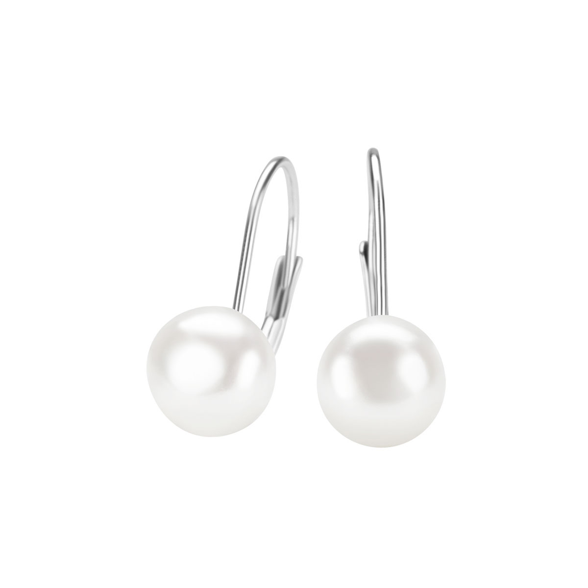 Perły naturalne ze srebrem na biglu - 8mm - KDN5756