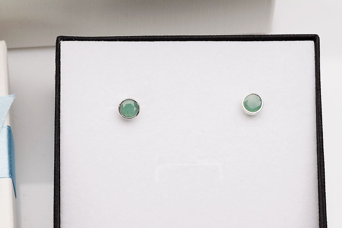 Srebrne kolczyki z naturalnymi szmaragdami - KDS4394 - Obrázek 9