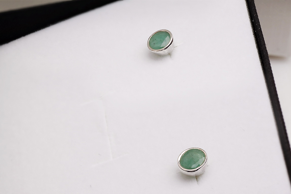 Srebrne kolczyki z naturalnymi szmaragdami - KDS4394 - Obrázek 10