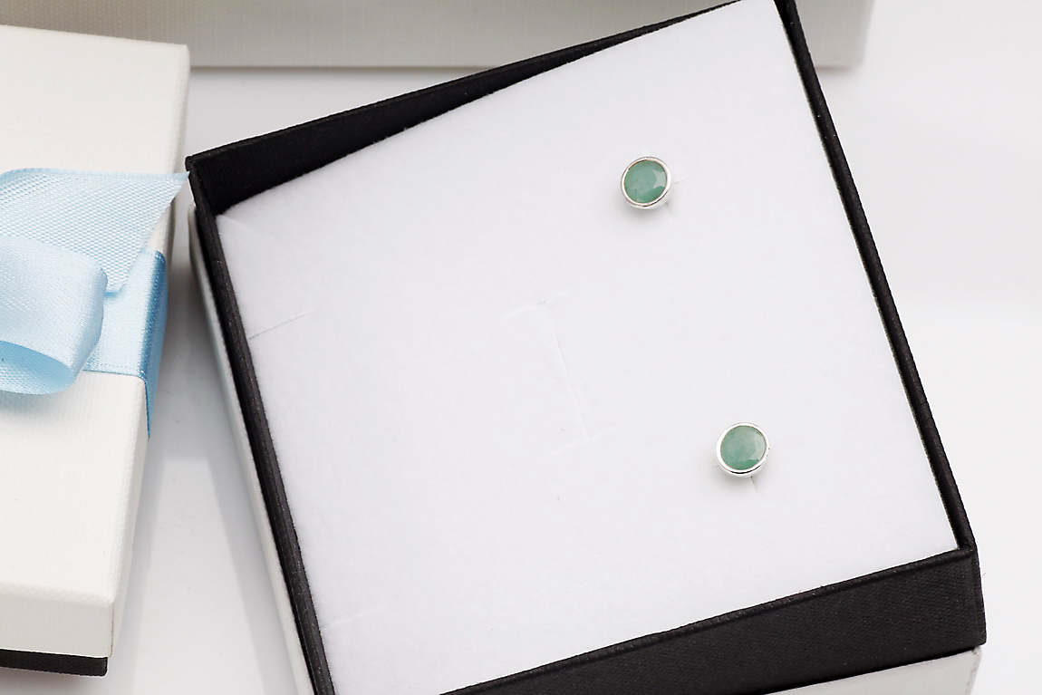 Srebrne kolczyki z naturalnymi szmaragdami - KDS4394 - Obrázek 11