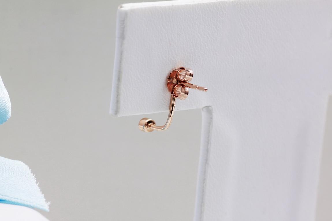 Staviori Must Have | niezwykłe kolczyki z różowego złota z brylantami - dwu częściowe - Obrázek 10