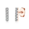 Staviori must have | przepiękne kolczyki diamentowe proste podłużne, różowe złoto 585