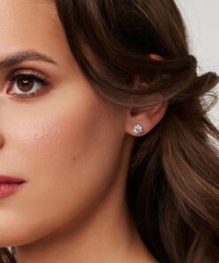 Alternative Ansicht von Srebrne kolczyki z okrągłą cyrkonią 6mm