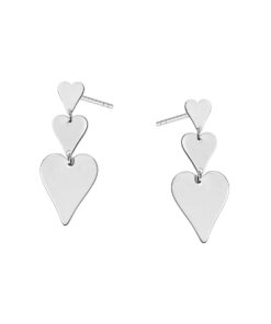 Srebrne kolczyki 3 serca - KDK6533