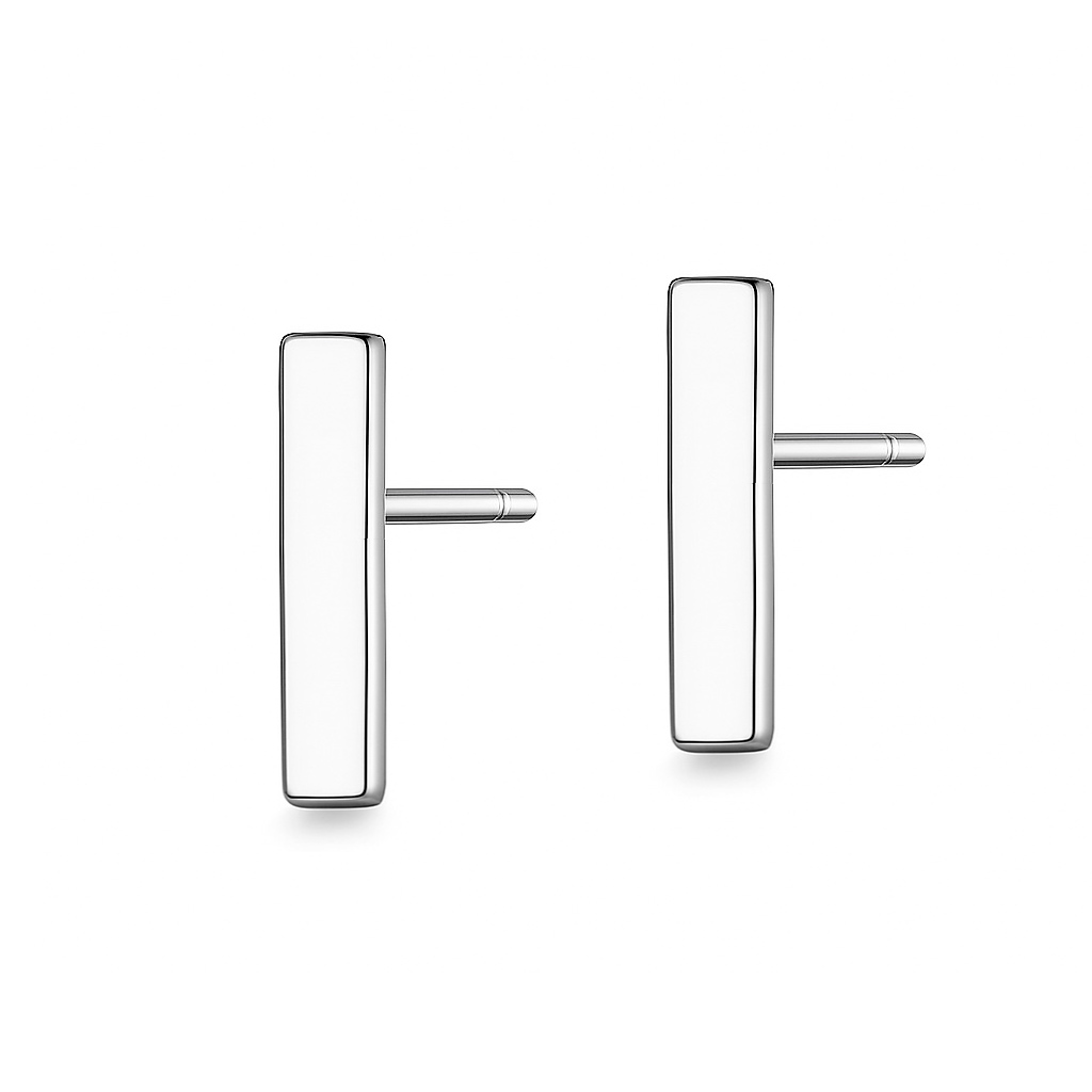 Srebrne minimalistyczne kolczyki pałeczki minimalistyczne - KSC6204