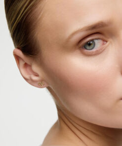 Alternative view of Piękne złote kolczyki motylki w żółtym złocie próby 333