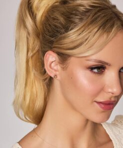 Alternative view of Złote kolczyki supełki 333 | KXC5158