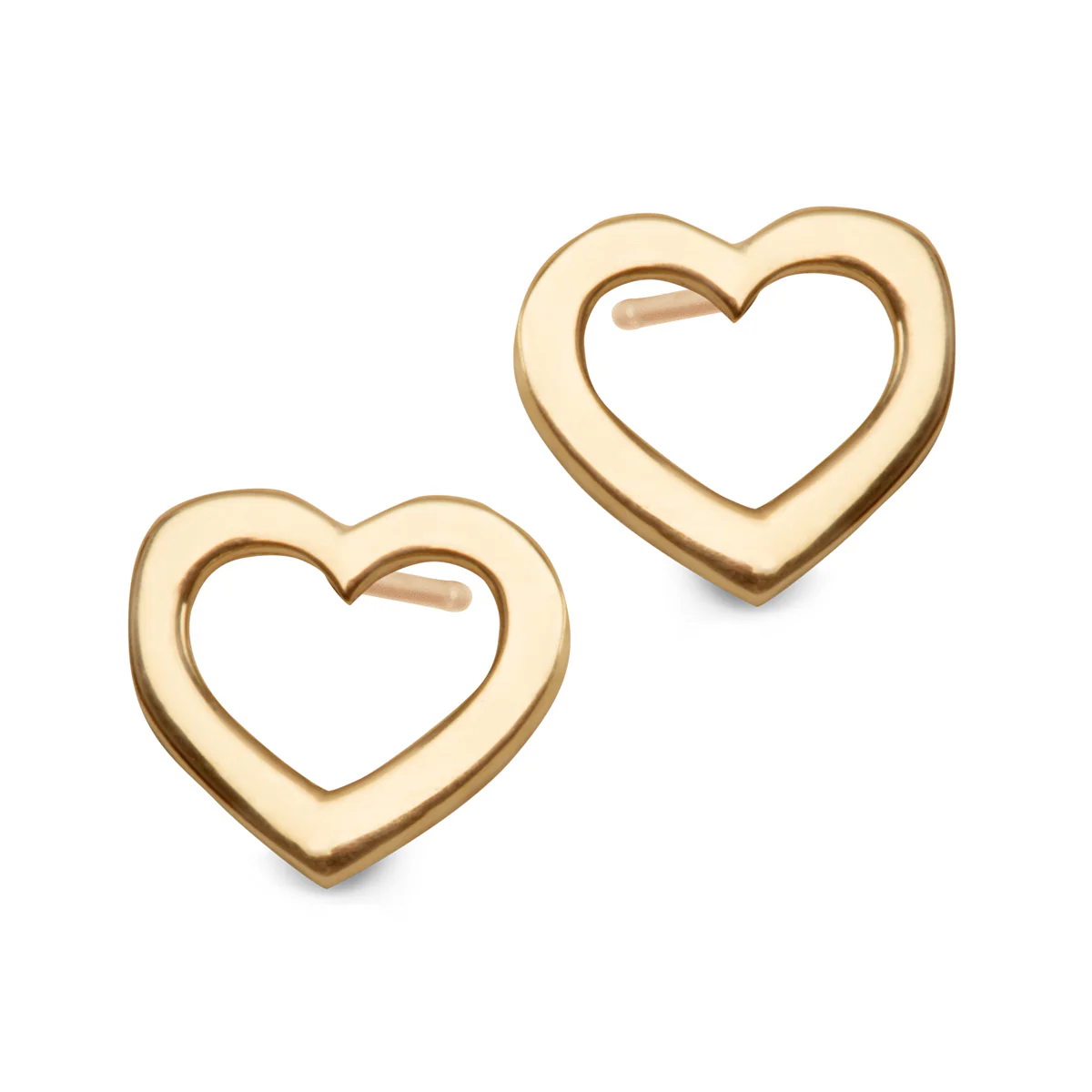 Złote kolczyki serduszka 333